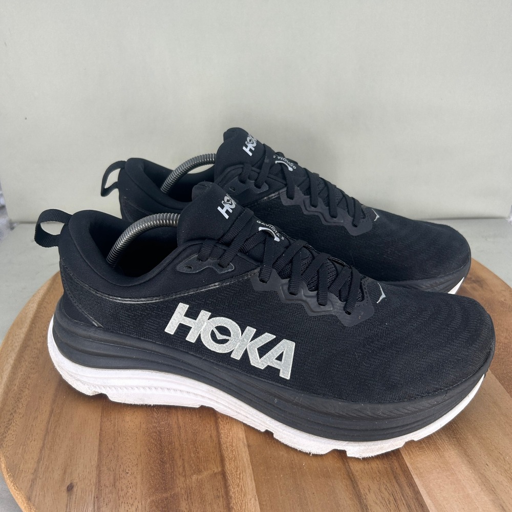 Hoka Gaviota 5 Mens Black White Running Shoes 1127929 BWHT Size 11 D
